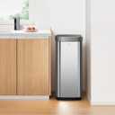 EKO EcoSmart Tall and Large Kitchen Trash Can, 80L/21.1G High Capacity, Touchless Soft Square Motion Sensor Garbage Can, Brushed Stainless Steel