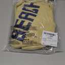 COZYEASE Women's Beach Cover Up Letter Print Long Sleeve Sweater Crew Neck Split Hem Crochet Jumper Top (X-Large, Yellow)