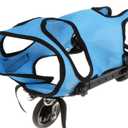 ATORSE Dog Wheelchair for Back Legs Metal Dog Wheelchair Cart for Small Pets (Blue) S