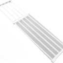 Closet Tension Shelf, Closet Tension Shelf Rod Heavy Duty Wardrobe Organizer Expandable Length Metal Storage Rack for Wardrobe Cupboard Kitchen Bathroom (75-120cm Length)