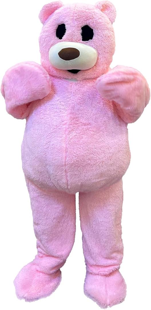 Dress Up Big Bear Mascot Costume,Dancing Bear Fancy Dress,Giant Plush Teddy Bear Wearable Animal Character Cosplay,Adults Size for Women