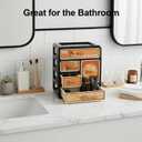 Cologne Organizer for Men,Cologne Stand with 5 Drawer,Stylish Nightstand Organizer with Floral & Bird Design,Dresser Drawer Organizers,Organizador de Perfumes,Perfume Stand Organizer for Bedroom,Black