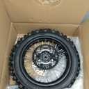 12" Rear Wheel 80/100-12 Tire Assembly For Dirt Pit Bike 125cc 140cc 150cc Apollo SSR XR CRF TaoTao Includes Brake Rotor and 428 Sprocket (12 with Components)