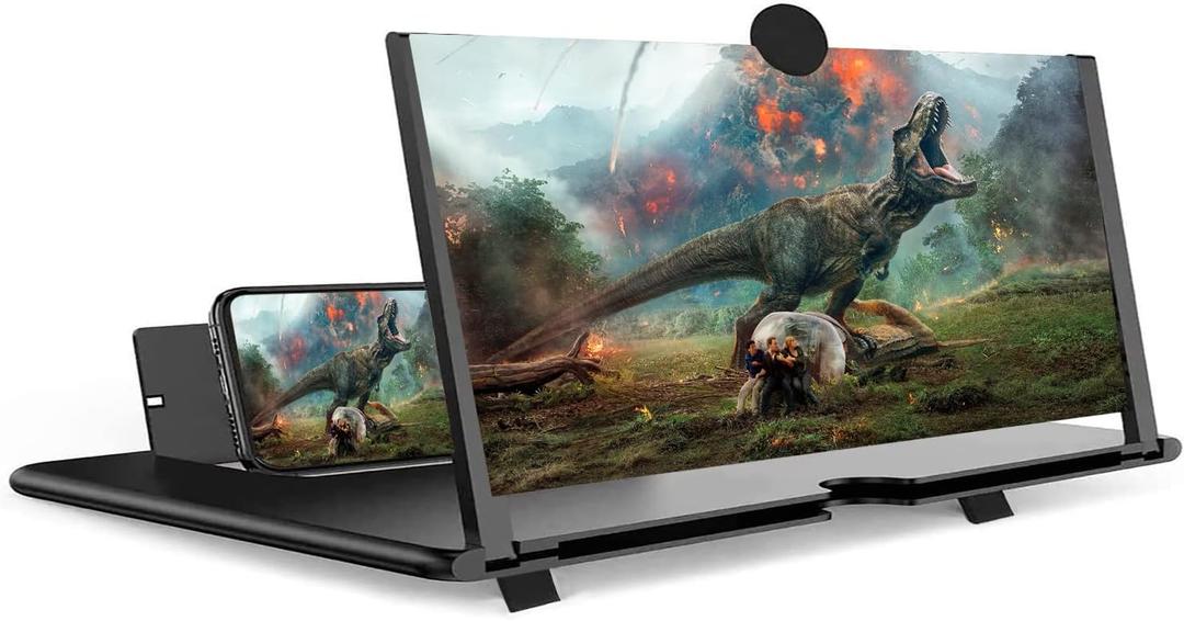 18 Inch Smartphone Screen Magnifier 3D HD Foldable Amplifier Phone Stand with Adjustable Angle Gift for Mom Dad Family Portable Universal Enlarger Movies Gaming Video