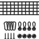 Lucky Straps Tailgate Net for Pickup Truck Bed, 60'' x 18'' Heavy Duty Tailgate Cargo Netting for Full Size Truck, Easy-to-use Tailgate Mesh for Chevrolet, Ford, Toyota, GMC, Jeep (Black)