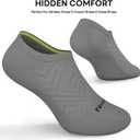 No Show Socks Women, 8 Pairs Low Cut Ankle Non Slip Casual Invisible Liner Athletic Running Socks (Grey)