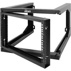 Tecmojo 6U Wall Mount Server Rack Swing Gate, Wall Mount Rack for 19in Computer/AV/Data/IT/Media Equipment, Open Frame Server Rack with 24in Depth, Square&Tapped Holes