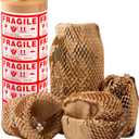 Honeycomb Packing Paper 12" Width X 200 FT for Moving Glass Dishes Recyclable Wrapping Paper Bubble Wrap Packing Material for Shipping Fragile Items Shipping Filler with 20 Fragile Stickers