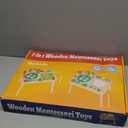 Activity Table for 1+ Year Old, 7 in 1 Wooden Montessori Activity Center Play Table with Drum, Bead Maze Shape Sorter Fishing Game, Kids Sensory Educational Toddler Learning Toys 1st Birthday Gifts