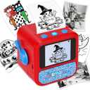 AI Voice-Powered Sticker Printer for Kids, Portable Pocket Ink-Free Thermal Sticker Maker with HD Display, Creative Art Gifts for Boys & Girls Age 3-12(AI Printer + 5 Sticker Rolls)