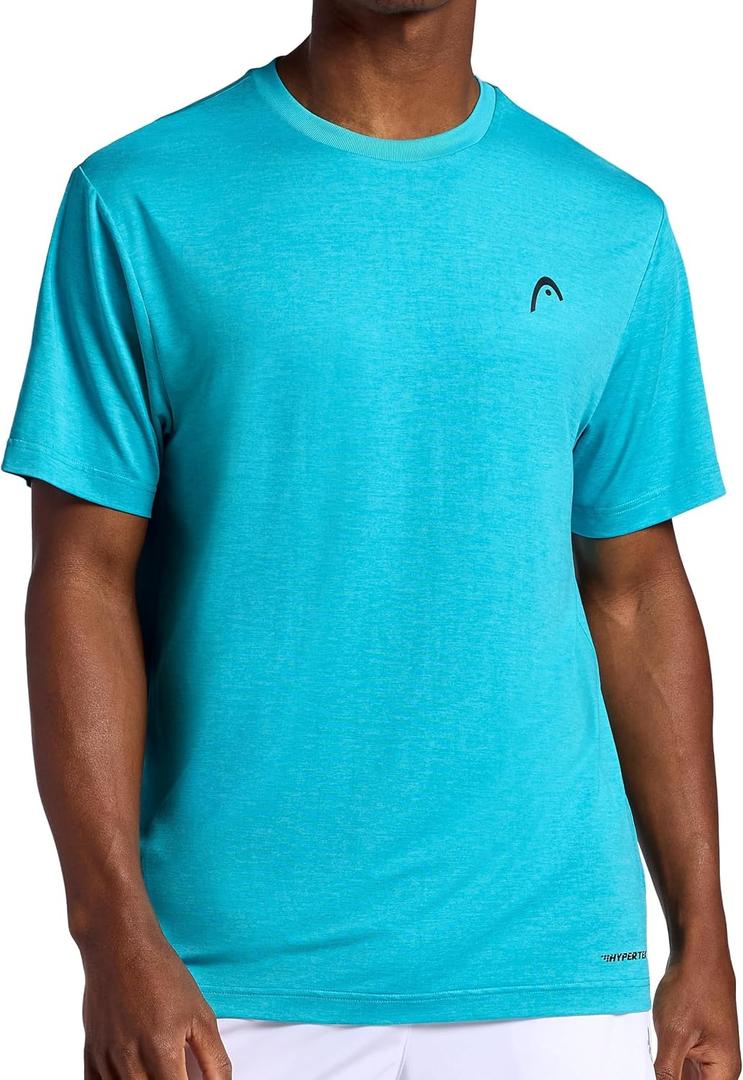 Head Men's Score Hypertek T-Shirt, Standard Fit, Lightweight and Breathable, Hypertek Moisture-Wicking Technology (Blue, M)