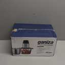 Ganiza Food Processor, 2-Speed Food Chopper Meat Grinder with 8 Cup Stainless Steel & 8 Cup Glass Bowls, Upgraded Button & Smart Overheat Protection Light - Includes Clean Brush, 2 Sets of Blades (Silver)