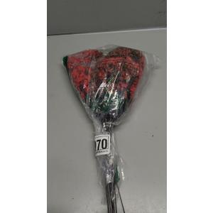 Hananona 10 Pcs Babys Breath Artificial Flowers Real Touch Fake Red Flowers Silk Plants for Christmas Home Decor Indoor Floral Arrangement Table Centerpieces Halloween Decor (Red, 10)