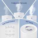 raydrop Humidifiers for Bedroom, 3.0L Cool Mist Humidifiers for Large Room & Home, Top Fill Air Humidifier for Baby Nursery & Plants, Essential Oil Diffuser with Color Lights, Timer, Auto Shut-Off