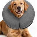 MIDOG Inflatable Dog Cone Collar  Soft Dog Cone Alternative After Surgery, Comfortable Recovery Neck Donut ECollar for Small Medium & Large Dogs and Cats to Stop Licking & Vision-Friendly (Grey,XL)