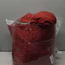 Geniospin Full Comforter Set - 7 Pieces Comforter Full Size, Solid Bedding Set for All Season, Dark Red Textured Bed in a Bag with Sheets (Full (80"x90"))