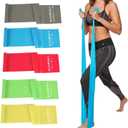 5 Pcs Professional Resistance Bands. Latex-Free, Elastic Band, Work Out Bands, Stretch Bands for Working Out Women or Men, Exercise Bands Set for Physical Therapy, Yoga, Pilates (4.9FT)