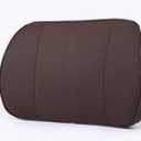 ZHONGLI Memory Foam Lumbar Support Pillow-Middle/Lower Back Support Cushion-Used for car Seats, Office Chairs, recliners, etc. (Style-2 (Brown))