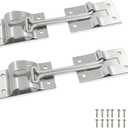 ESUDNT Stainless Steel Rv Door Holder Latch Catch for Trailer,Camper,Cargo,Truck(2 Pack, 4 Inch, Come with Screws)