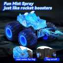 AUUGUU Remote Control Car, 2.4GHz Monster Trucks Toys with Light Spray, Birthday Gift for Kids 3 4 5 6 7 8, All Terrain RC Cars, Toddler Toys for Boys Girls 3+ Year Old, 5.7 inches