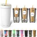 Frost Buddy Togo Buddy - 30 oz Stainless Steel Vacuum Insulated Tumbler - Thermal Mug for Hot and Cold Drinks - Dunkin Cup (White)