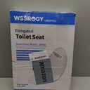 WSSROGY Toilet seat Elongated with Slow Close Hinges, Four Bumpers Never Loosen and Easily Remove, Two Sets of Parts, Plastic, White