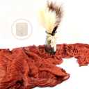 2pcs Boho Table Decor - 1pcs 10FT 120in Long Terracotta Cheesecloth Table Runner with 1pcs 5Yd Chiffon Ribbon, Terracotta Gauze Table Runner for Dinner, Birthday Party, Baby Shower, Wedding