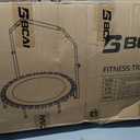 BCAN BT2 450/550LBS Mini Rebounder Trampoline for Adults with Bar, Fitness Trampoline with Bungees, Adjustable Handle, Stable & Quiet, Indoor Outdoor, Whole-Body Workout & Relaxation at Home-40IN/48IN