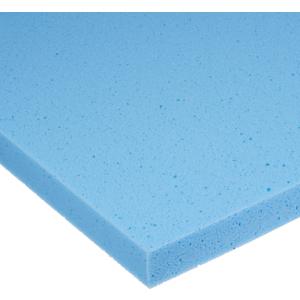 Rolyan Temper Foam, 1" x 16" x 24", Plain Backed Sheet, Blue, Medium Density, Case of 1 (Blue, S)