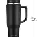 EALGRO 40 oz Tumbler with Handle, Insulated Tumblers with Lid and Straw, Large Metal Sports Water Bottle Jug, Thermal Stainless Steel Travel Coffee Mug Cup, Blue