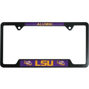 Black Metal License Plate Frame - Second Generation - Alumni Version (LSU)