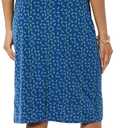 Amazon Essentials Women's Sleeveless Crossover Twist Neck Faux Wrap Dress (Medium, Bright Blue Floral)