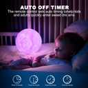 Moon Lamp, 6 Inch Sliding Control Moon Light, Kids Night Light, 16 Colors Moon Night Light with Unique Stand,Timing, Room Decor, Mothers Day Gifts, Christmas Birthday Gifts for Kid Women Friends Lover