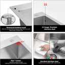 27 inch Kitchen Sink Drop in Stainless Steel Top Mount Sink with Brushed Finish, Single Bowl Workstation Sink with Basket Strainer and Kitchen Sink Caddy Organizer 26.8"D x 17.7"W x 8.3"H