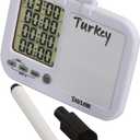 Taylor 5849 Four-Event Digital Timer with Whiteboard for School, Learning, Projects, and Kitchen Tasks, white