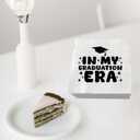 In My Graduation Era Napkins, 50 Pack White and Black Class of 2025 Graduation Party Decorations, Funny Graduate Party Paper Napkins, Congrats Grad, Luncheon Dinner Bar Beverage Napkins 3 Ply