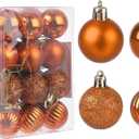 24Pcs Bronze 1.57 Inch Christmas Balls Ornaments Shatterproof Ornaments Hanging Balls for Xmas Trees, Wedding, Party Decorations