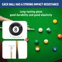 95pcs Pool Table Accessories Set - Balls, Triangle, Rack, Cue, Chalk, Tips, Stickers, Cloth, Brush & Cleaner Set