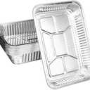 JIEJIE Aluminum Pans 12.2 * 8.5 * 2In (10 Pack) Disposable Aluminum Foil Pans For Baking, Roasting, Steam Table Tray, Cookware, Food Prepping, Cake & Oven Pan