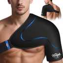 Hilph 3D Double-Layer Gel Shoulder Ice Pack Wrap for Rotator Cuff & Surgery Recovery - Reusable Cold Therapy Gel Pack with Adjustable Straps, Easy to Wear, Flexible Fit for Men & Women, Large