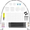 Balloon Arch Kit Frame, 10FT Wide & 9FT Height Adjustable Balloon Arch Stand for Floor with Base for Party Garland Graduation Wedding Birthday Baby Shower Theme Party Decorations (Black)