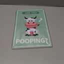 Vintage Highland Cow Bathroom Sign, Are You Pooping Funny Tin Sign for Bathroom Toilet Wall Art Decor (8 X 12 Inch)