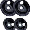 WB31M20 WB31M19 Porcelain Drip Pans and WB30M1 WB30M2 Surface Elements by SupHomie - Compatible with GE Hotpoint Range Stove