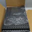 Spampur Peg Board, 4 Pack Metal Pegboard Panels Black Pegboards Wall Organizer, Tools Pegboard Storage System for Workbench, Garage Tool Storage, Office Organization, Wall Home, Craft Room (Black-16x12"- 4 Pcs Without Hooks)