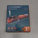 Toy Train Electric Train Set for Wooden Tracks, Christmas Motorized Train Toys for Toddlers, Battery Operated Train Includes Lights, Sounds, Smoke, Steam Train Compatible with Thomas, Brio