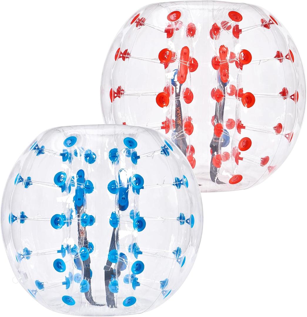 VEVOR Inflatable Bumper Ball 2 Packs; 2FT/3FT/4FT/5FT Body Size Adult Human Bubble Ball, Bumper Bubble Soccer Ball for Teens/Adults