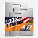 Titanium Cutting Board Set of 3 for Kitchen | 100% Pure Titanium, Non-Toxic, Double-Sided Food Grade, For Meat, Fruit & Daily Cooking, 12"x9"+14"x10"+18"x12"