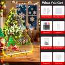 LED Drawing Board for Kids, Christmas Decorations Indoor Acrylic Light up Dry Erase Board LED Note Board 7 Colors, Lighted LED Message Glow Doodle Board Xmas Decor Gift Tree Home Holiday Kids Toy Gift