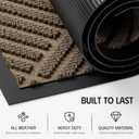 Front Door Mat 3'x5', Heavy Duty Non-Slip Indoor Outdoor Doormat