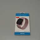 Compatible with Fitbit Versa 3/4 Bands, Rose Gold Stainless Steel Metal Mesh Band Bracelet Strap Replacement for Men & Women, Large